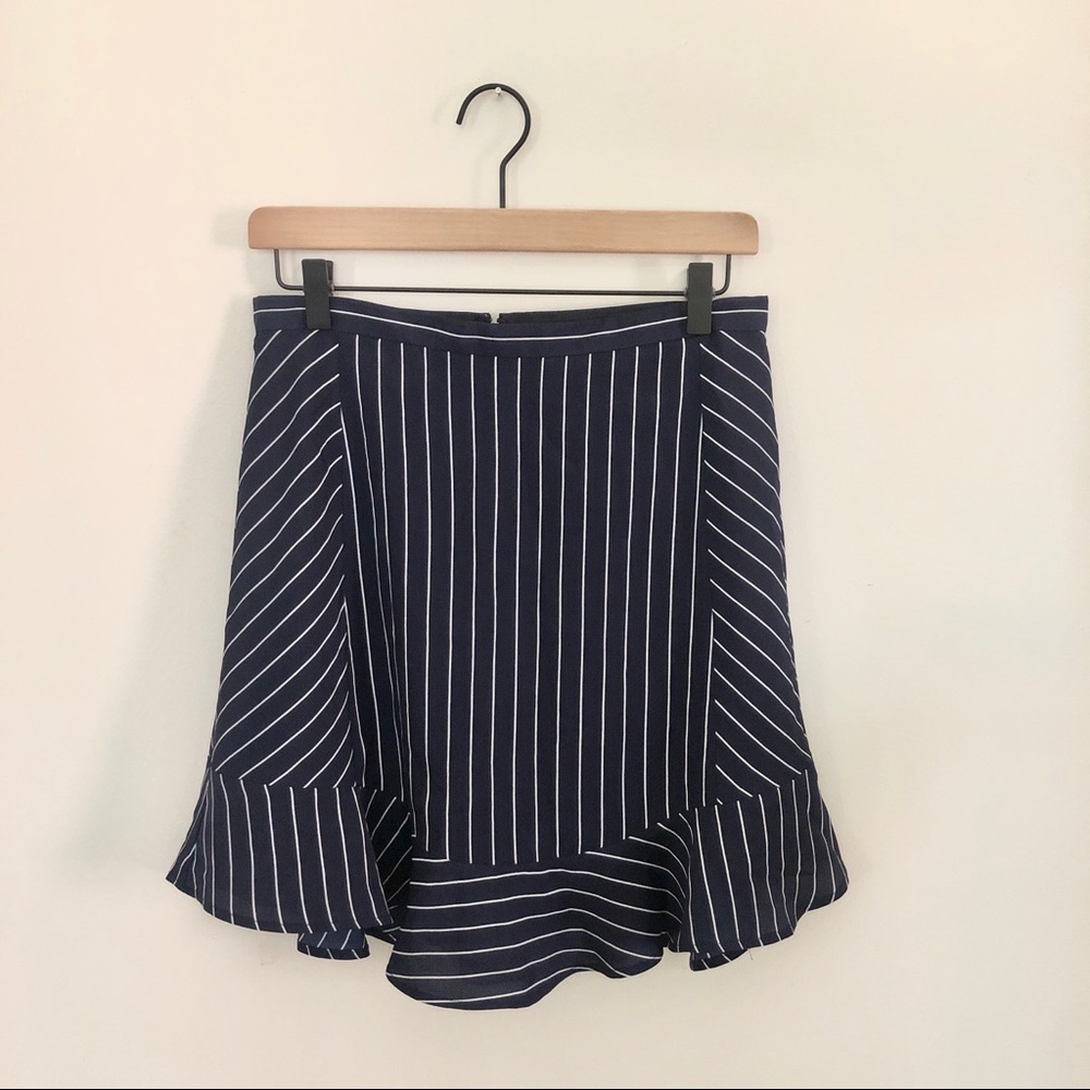 JCrew Pinstripe Navy Skirt